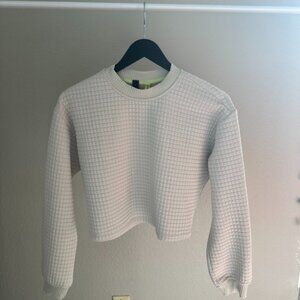Lululemon Lab Waffle Knit Cropped Sweater Size 4 Cream